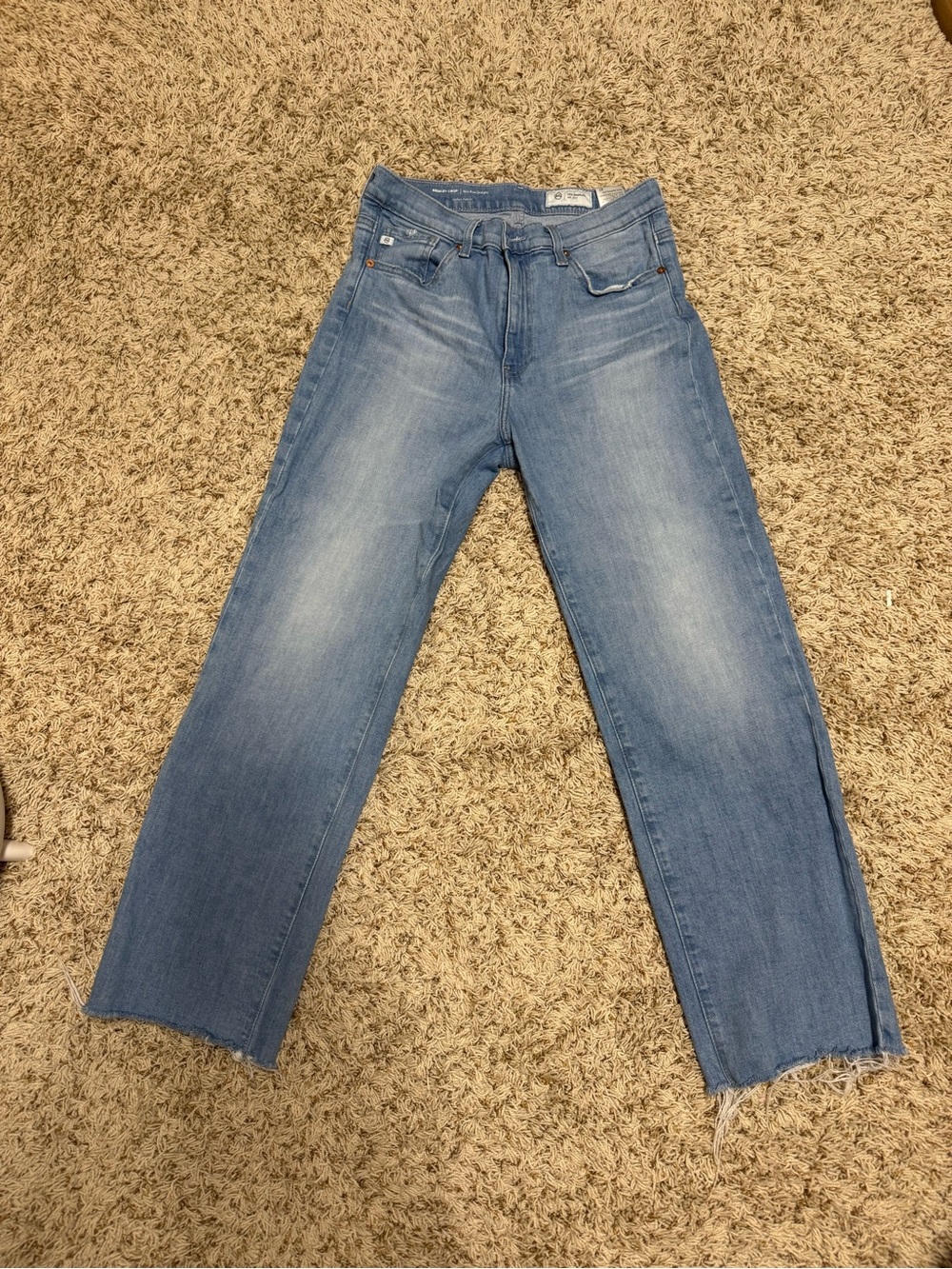 AG Adriano Goldschmied Light Blue Straight Jeans